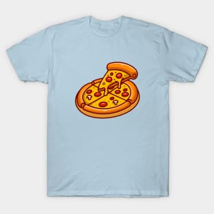 Pizza Slice Melted Cartoon T-Shirt